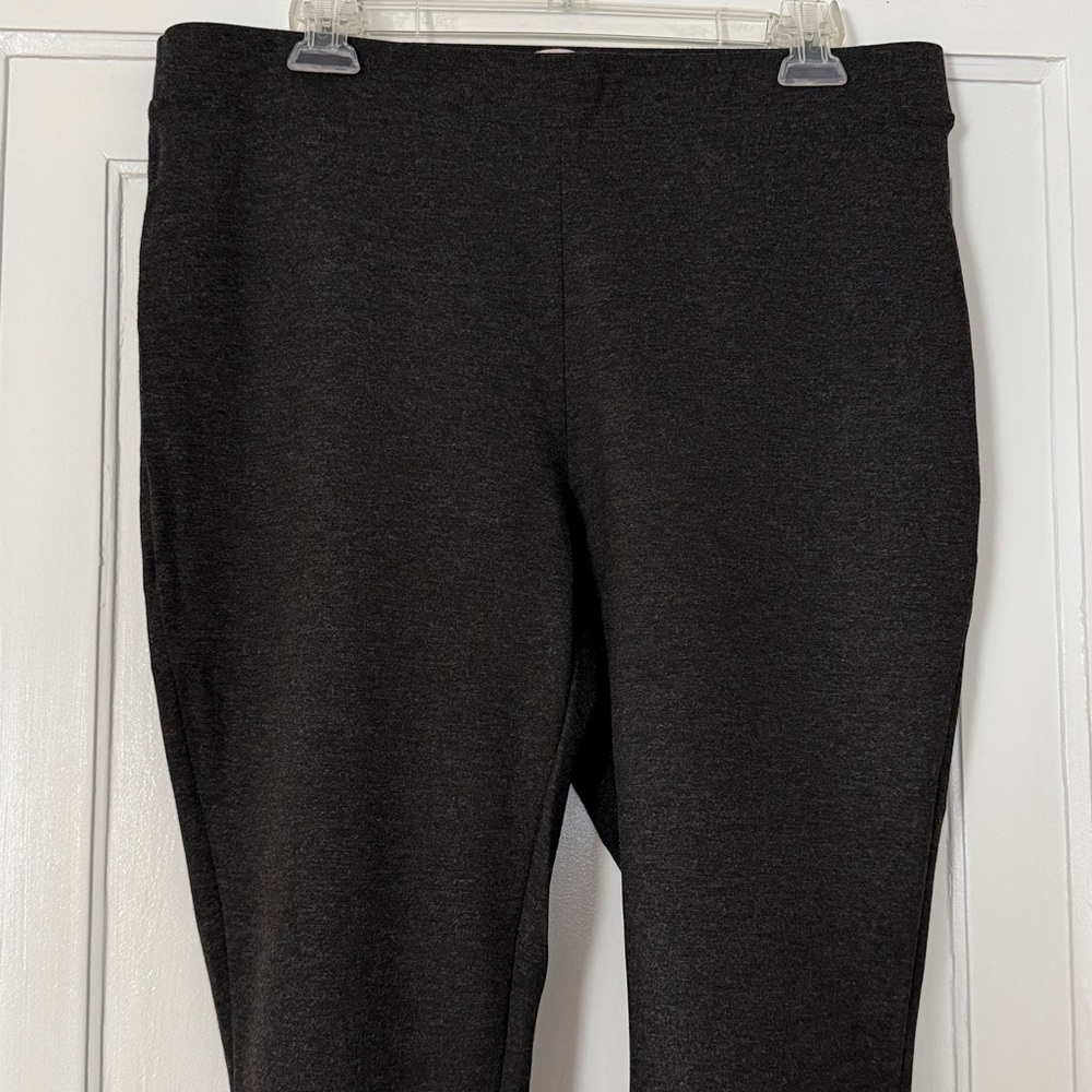 Philosophy Gray Leggings Size 1X Stretch Pull On EUC Athleisure - Picture 2 of 5